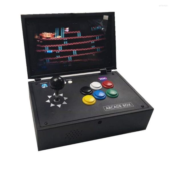 Contrôleurs de jeu Raspberry Pi 3B Console vidéo 10 pouces écran LCD avec 10K jeux installés Recalbox Mini Arcade Machine Portable