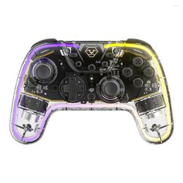 Game Controllers RGB gamepad met achterknop transparante draadloze controller turbo-functie aangepaste app Bluetooth-compatibel voor schakelaar