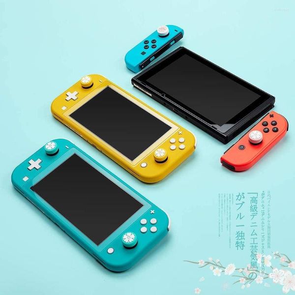 Contrôleurs de jeu Sakura Thumb Grip Cap Joystick pour Switch Silicone souple Manchon de protection Contrôleur Joy-Con approprié