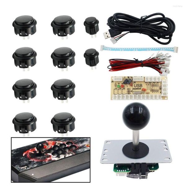 Controladores de juego SJJX Zero Delay Retropie Raspberry Pi USB Encoder Arcade DIY Kit Joystick Push Button Controller MAME