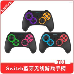 Controladores de juego T31 Mini NFC Wireless Bluetooth Gamepad para interruptor Oled Consola con función de giroscopio de giroscopio de 6 ejes