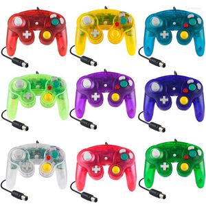 Contrôleurs de jeu manette de jeu filaire transparente Joypad pour contrôleur NGC utilisé Console d'ordinateur MAC manettes de PortGame GameGame