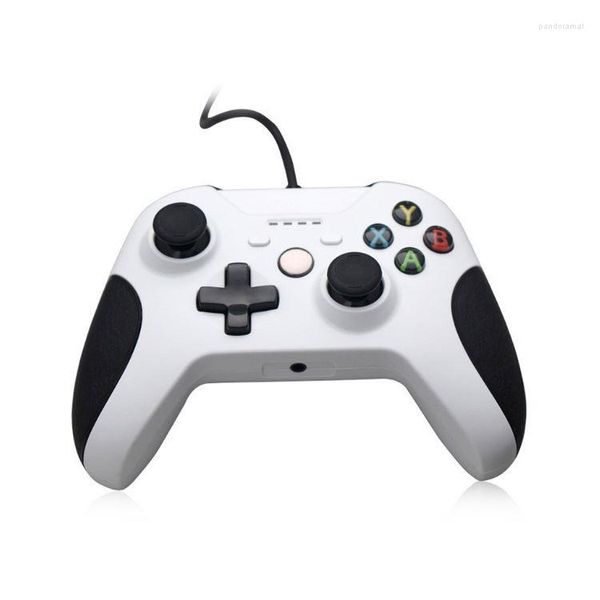 Controladores de juego Controlador Wired USB para X-One Accesorios de consola de juegos delgados con 4 luz indicadora LED