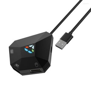 Contrôleurs de jeu USB Connexion USB Clavier et adaptateur de souris Convertisseur indicateur LED pour Switch // Pour les accessoires de jeu PS3 / One / 360