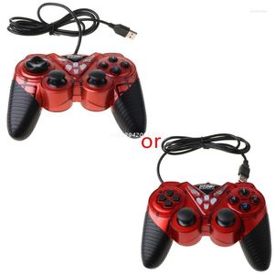 Controladores de juego, controlador USB con cable para PC, ordenador, Joystick de vibración, Gamepads, portátil, envío directo