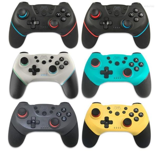 Controladores de juego Inalámbrico BT Gamepad Joystick Gaming Joypad Joy Pad para Switch Pro Vibration 6 Axis Somatosensory