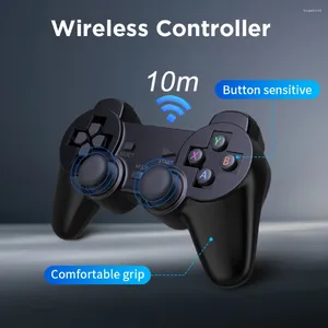 Controladores de juegos Controlador inalámbrico 2,4 GHz Mango 10 m Gamepad para PS4/PS3/PS2 con joystick de 360° PC/consola de juegos/funda para tableta/TV/teléfono inteligente