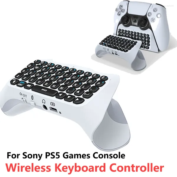 Contrôleurs de jeu Poignée de clavier sans fil 3,5 mm Bluetooth 3.0 Manettes de jeu pour Sony PS5 Jeux Console Mount Mini Claviers