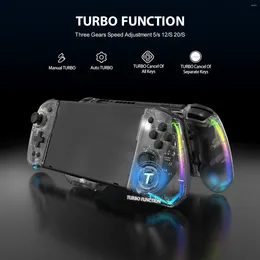 Game Controllers YS43/44/45 RGB Colorful Transparen For Switch Console In-line Handle Suitable Controller Joypad Gamepad Joystick