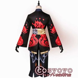 Game Final Fantasy 14 The Lotus Festival Aalm Reborn Kimono Badjas Halloween Cosplay Kostuum Volledige Set Rollenspel Kleding Y0913