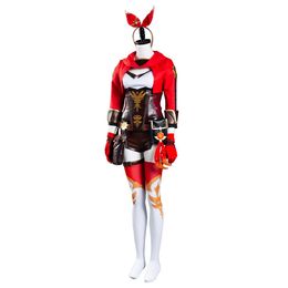 Jeu genshin Impact Amber Cosplay Costume Jumps Jumps Wigs Girls Full Full Setfits Halloween Carnival Clothes Suit