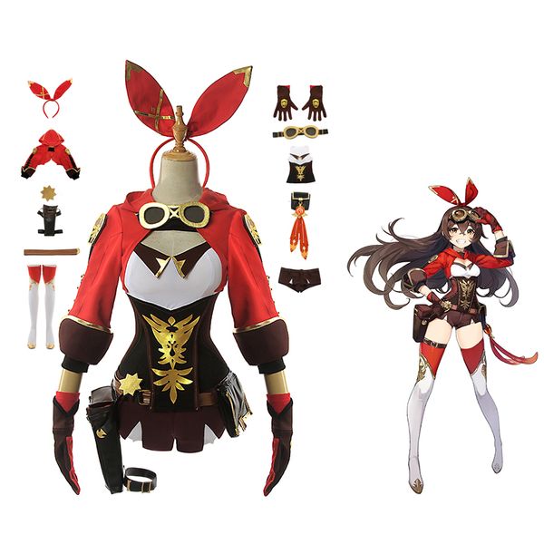 Jeu Genshin Impact Amber Cosplay Costume Costume pour femmes Halloween Costume Sexy Outfit