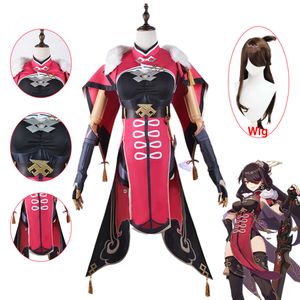 Jeu Genshin Impact Beidou Cosplay femmes Costume de noël robe d'halloween cape ensemble complet Wigcosplay