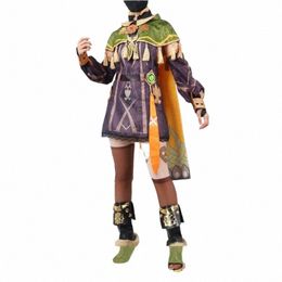 Jeu Genshin Impact Collei Sumeru Dendro Avidya Forest Ranger Stagiaire Cosplay Costume Anime Collei Maid Dr Perruque Chaussures Boucles d'oreilles r7P7 #
