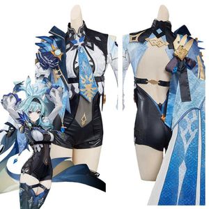 Juego Genshin Impact Eula Cosplay Trajes Traje de Carnaval de Halloween Y0903