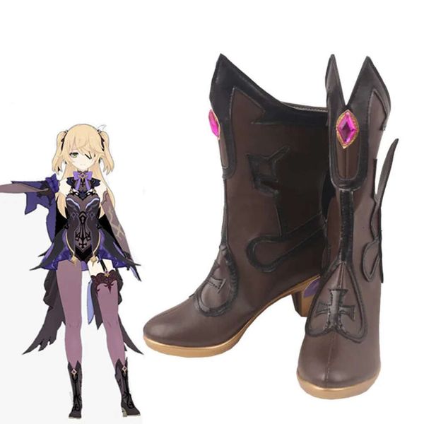 Chaussures de Cosplay Genshin Impact Fischl, bottes Prinzessin Der Verurteilung, accessoires de Costume, pieds personnalisés à la main