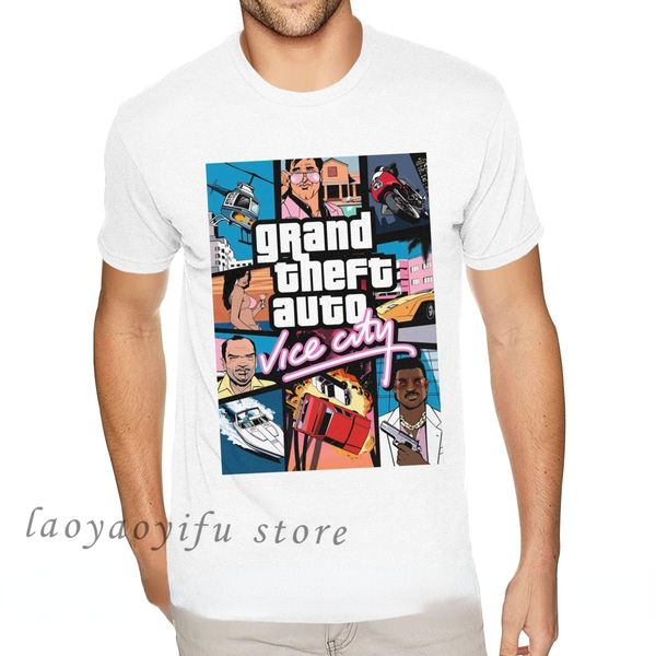 Jeu Grand Theft Auto Vice City T-shirt GTA GTA Graphic Tshirts Mens Mas Casual Graphic Surdimension T-shirt Ropa Hombre Camisetas