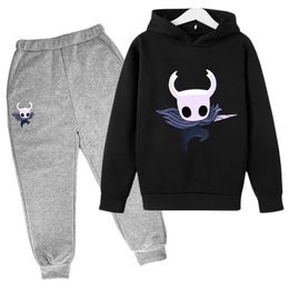 Juego Hollow Knight niños sudaderas con capucha niños moda personalidad anime sudadera con capucha Harajuku sudaderas niño sudadera con capucha conjuntos 240318