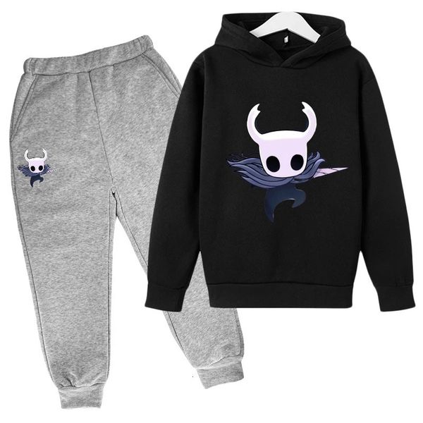 Jeu Hollow Knight sweat à capuche pour enfants enfants mode personnalité sweat à capuche anime Harajuku sweats à capuche garçon ensembles 240318