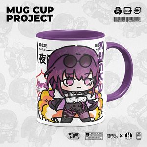 Game Honkai Star Rail Kafka Cosplay Keramiek Mug Coffee Mokken Lepel Deksel Drinkwater thee Cup Melk geschenken voor jongensmeisjes 240407