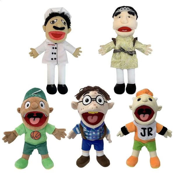 Jeu Jeffy Hand Puppet Plush Dolls Coby Chef Prince Joseph Junior Finger Muppet Plushie Toy Soft Figurine Sleeping Gift For Kids 240328
