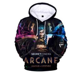 Juego Lol Arcane Sudaderas con capucha Hombres Mujeres039s Moda Anime Jinx Sudadera con capucha 3d Sudadera Mujer Sudadera con capucha de gran tamaño Hip Hop Ropa para niños 4153863