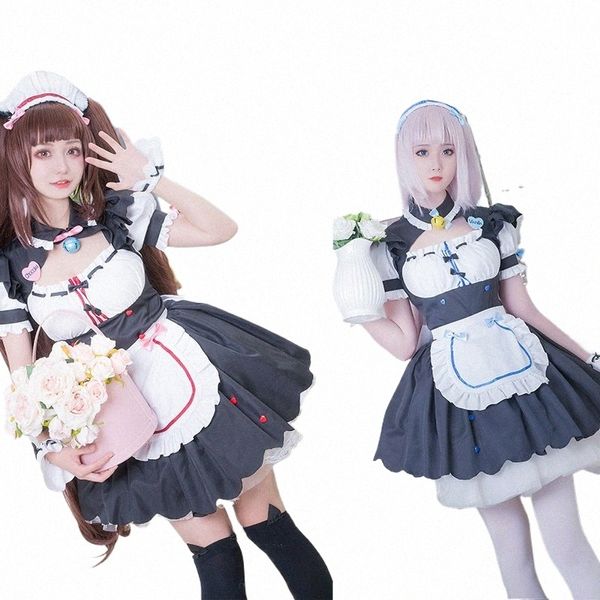 Juego Nekopara Cosplay Chocola Vanilla Maid Dr Disfraz Cosplay Disfraz Cosplay Mujer Gato Neko Chica NEKOPARA h0Hr #