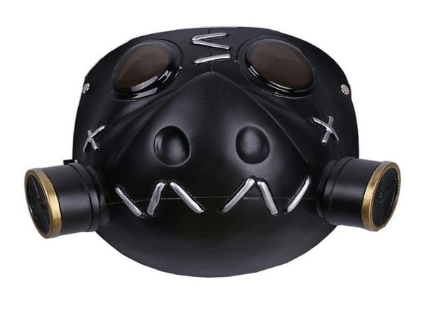 Jeu OW Roadhog Cosplay masque Original conçu Mako Rutledge noir doux résine masque Halloween Cosplay Costume Prop pour hommes T2005523696