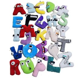 Anglais 26 lettres jouets en peluche Kawaii peluche Anime poupée peluche éducation poupées pour enfants cadeau d'anniversaire de noël INS