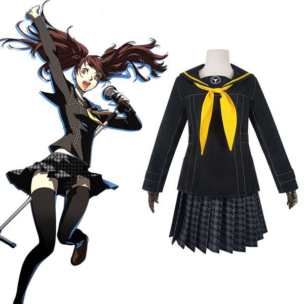 Spiel Persona 4 Cosplay Kostüme Kujikawa Rise Cosplay Kostüm Schuluniform Frauen Mädchen Rock Clothing216S