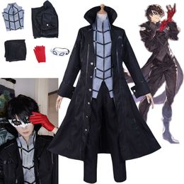 Game Persona 5 Amamiya Ren Cosplay kostuum Akira Kurusu Strange Thief Outfits blinddoek Glove Halloween -kostuums voor Mencosplay