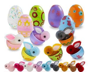 Juego Plástico Huevos de Pascua 10 PCS Tyrannosaurus Rex Pequeño Granular Dinosaurio DIY juguetes de pascua para Niños Asamblea Huevos de Pascua Rellenos Juguetes huevos de pascua plastico