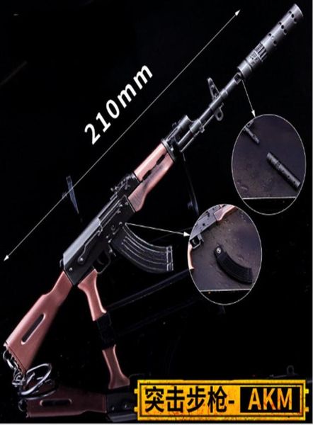 Jeu PUBG SKS SCAL cartouche détachable pistolet modèle 17CM porte-clés de haute qualité porte-clés jeu amoureux cadeaux 5214475