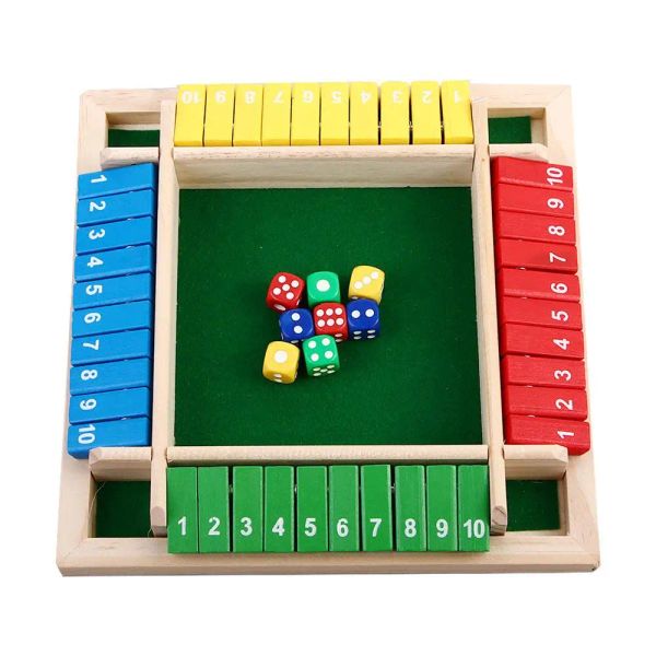 Table de juego Regalo Padre-Hiñón Juego Digital Juegos Juegos de juguetes para niños Número de madera Juego Cierre el juego Dice Game