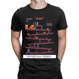 Spel Tops Shirts Heren Arcade Collage Vintage Shirts Crew Neck Camisas Retro Shirt Grappig 210714