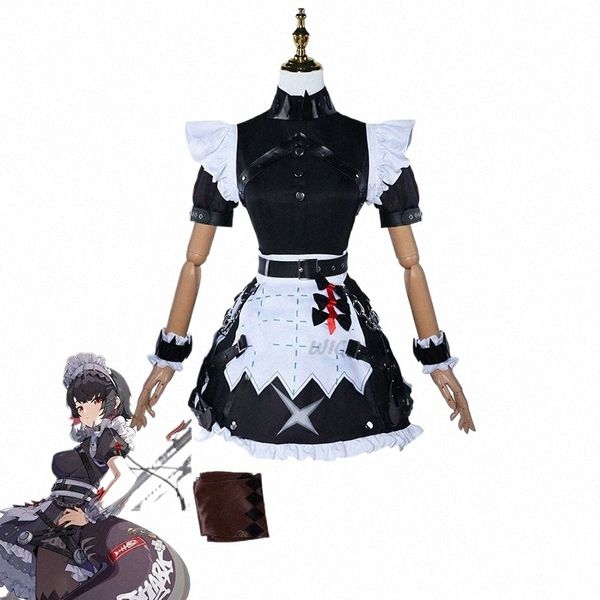 Jeu Zenl Ze Zero Cos Ellen Joe Cosplay Anime Costume femmes femme de chambre Dr perruque ensemble uniforme Haln partie jouer rôle vêtements g412 #