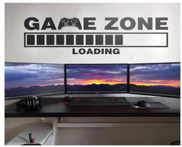 Game Zone Chargement Contrôleur Mur Sticker Vinyl Home Decor for Kids Room Tends Tends Chambre Gaming Room Decals Interior Mural3703133