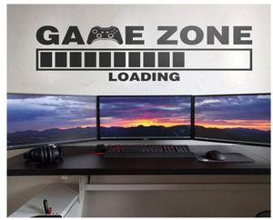 Game Zone Chargement Contrôleur Mur Sticker Vinyl Home Decor For Kids Room Teens Chambre Gaming Room Decals Interior Mural6672581