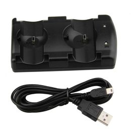 GamePad 2 en 1 Double chargeur USB Charger Double Game Station de jeu support de support pour Playstation 3 PS3 Move Wireless Controller Ship Fast