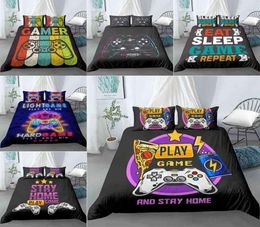 Juego de cama Gamepad para niños Queen Modern Gamer, funda de edredón, funda nórdica para videojuegos, juego de cama para niños, juego de cama Gamer 2011208851942