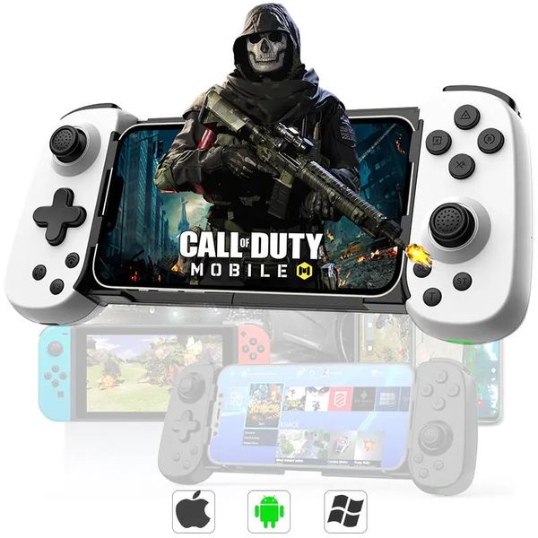 Manette de jeu Bluetooth Android Joystick pour téléphone portable D6 contrôle pour jeux de téléphone portable contrôleur de jeu vidéo extensible 231220