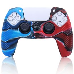 Gamepad Camouflage Camo Protective Rubber Silicone Case pour Playstation 5 PS5 Game Contrôleur Anti-Slip Skin Cover Fast Ship