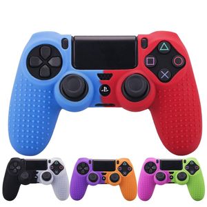 Gamepad Dual Color Protective Rubber Studded Silicone Case voor PlayStation 4 PS4 Slim Pro Game Controller Anti-slip Skin Cover Protector Hoge kwaliteit snel schip