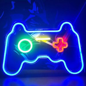 Gamepad Neon Sign for Gamer Room Wall Home Decoration Custom Acrylic Bloy Blue LED Light Light Playstation Lamp Cool Gifts 240410
