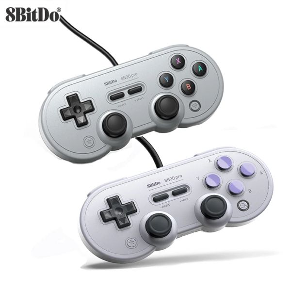 GamePads 1 ou 2pcs 8bitdo SN30 Pro Wired USB GamePad pour NS Switch Windows pour Raspberry Pi Sn Edition Game Controller pour Switch