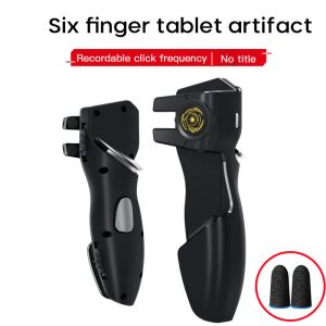 GamePads 1pair Tablet Game Joystick Trigger Handle 6 Finger L1R1 Shooter Fire Butter Contrôleur pour iPad Tablet PubG Accessoires de jeu