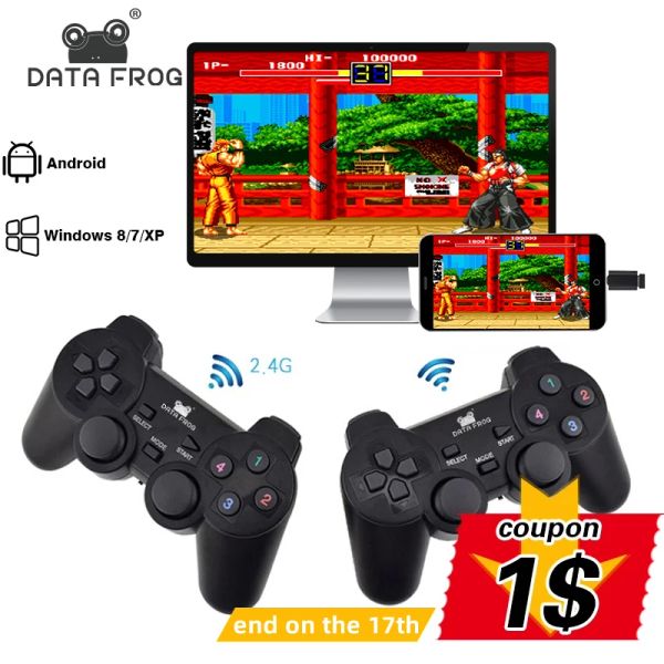 GamePads 2.4 G Controlador inalámbrico GamePad para Android iPhone Bluetooth GamePad con convertidor OTG para tableta de teléfono inteligente PC