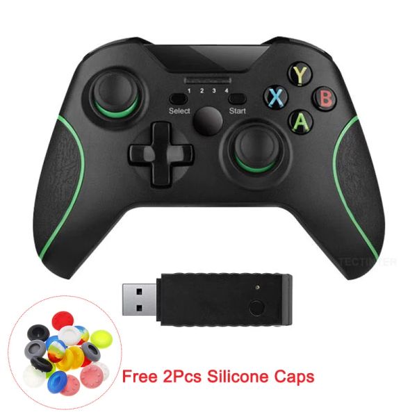 GamePads 2.4G Contrôleur sans fil Joystick pour le contrôleur Xbox One pour le téléphone Smart Gamepad PS3 / Android pour Win PC 7/8/10 Adaptateur USB