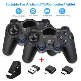 Manettes de jeu 2.4G contrôleur de jeu sans fil manette de jeu avec convertisseur OTG pour PS3 Android TV Box Raspberry Pi 4 Retropie Retroflag NESPi