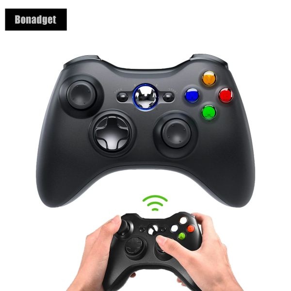 Gamepads Controlador de juegos inalámbrico Gamepad 2,4G para Xbox 360/360 Slim/PC consolas de videojuegos 3D Rocker Joystick accesorios de mango de juego